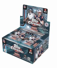 2025 Topps Chrome Football Presale - Sealed Case of 8 Jumbo Hobby Boxes