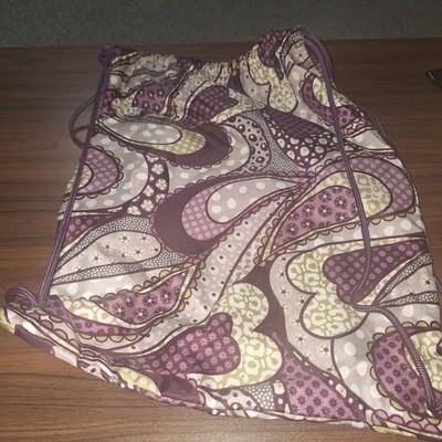 31 Thirty One Purple Paisl Gym Sports Cinch Sac Swimming Drawstring Bag Backpack