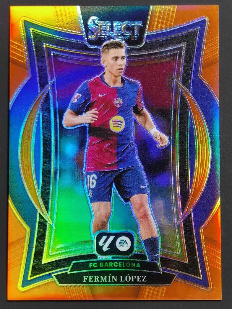 Fermin Lopez 2024-25 Panini Select La Liga Terrace Red Wave Prizm 28/49 #54