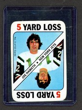 1971 Topps Game Cards #3 Joe Namath New York Jets 2b