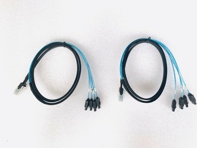 2X 1M Mini SAS 4i SFF-8087 36-Pin Male to 4 SATA 7-Pin Splitter Adapter Cable *u