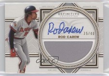 2022 Topps Definitive Collection Relic 35/40 Rod Carew #DARC-RCA Auto HOF 6fs