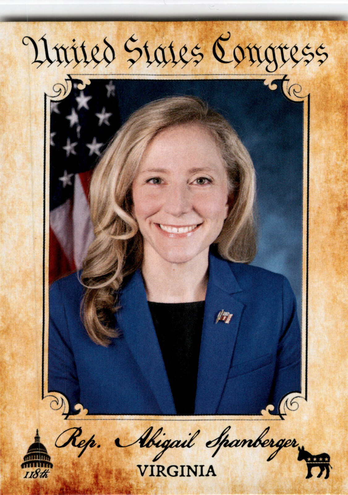 2023-24 Fascinating Cards Congress Virginia  Abigail Spanberger