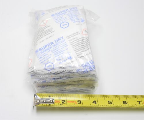 (10) 50g Super Dry Desiccant Packs Moisture Absorber Calcium Chloride Industrial - Picture 2 of 5