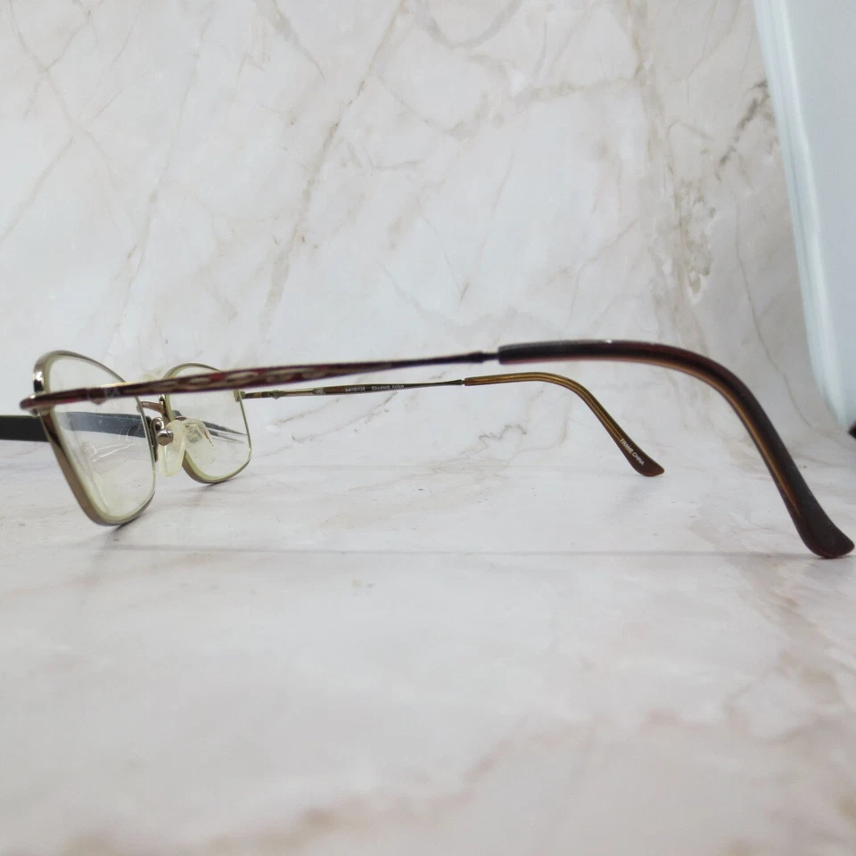 Armação de óculos Elizabeth Arden feminina EA-1019-3 dourada aro completo oval 54-16-135 - Imagem 3 de 4