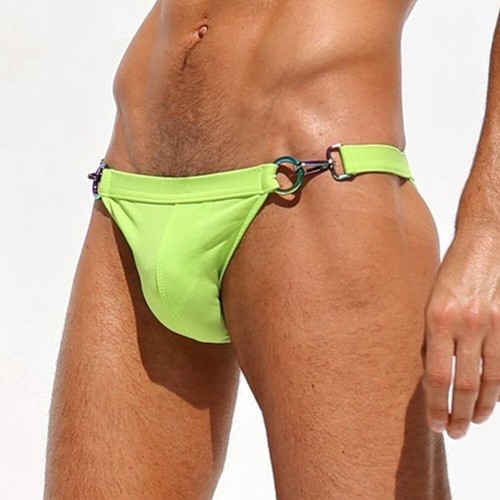 Herren Slips Bademode Elastisch Sexy Shorts Sommer Strandbekleidung Tanga - Picture 24 of 43