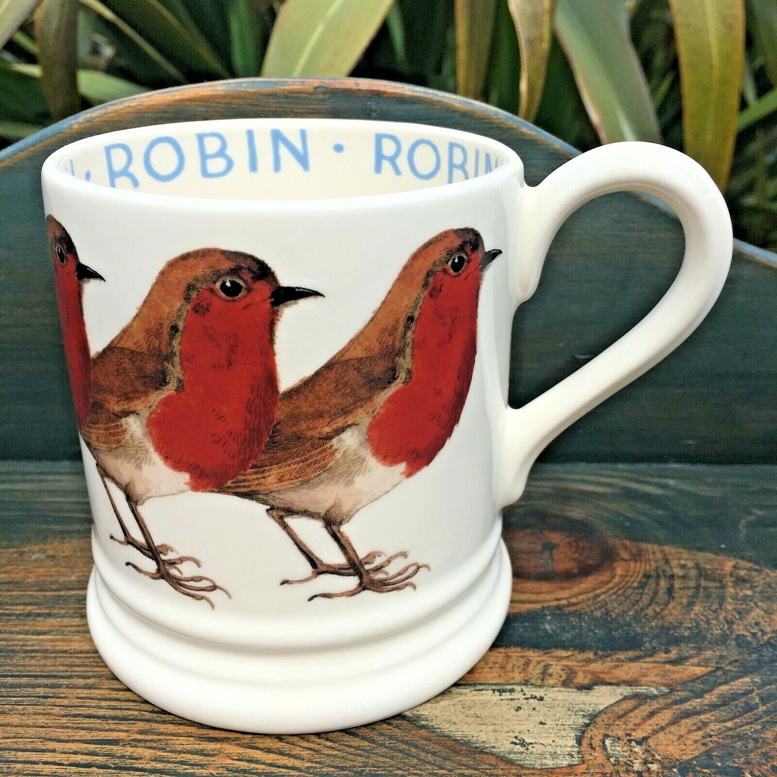 EMMA BRIDGEWATER Robin Mug, Cup, Half Pint, Made in England, First