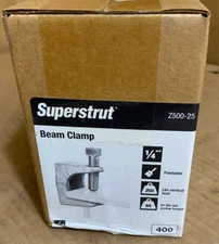 25 Thomas & Betts Superstrut 1/4-inch Electroplated Zinc Beam Clamps - Z500-25