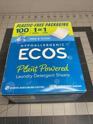 ECOS Plant Powered Laundry Detergent Sheets - 100 Count