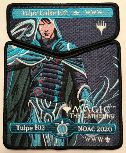 TULPE OA LODGE 102 MAGIC THE GATHERING 2024 JACE MIND ESCULTOR 2020 NOAC 2 PARCHES - Imagen 2 de 2