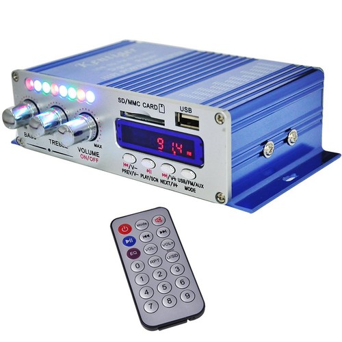Blau/ROT Mini Hi-Fi Stereo Audio Verstärker Amplifier Amp Mp3 iPod Auto Boat - Bild 8 von 12