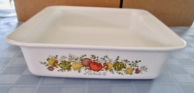 Vintage Corning Ware Spice of Life 8x8x2 Square Casserole Brownie Cake (U2-23)