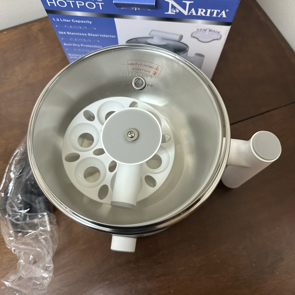 Narita Electric Hot Pot NPC1205 Stainless Steel 1.2 Liter Dorm Student