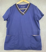 Grey's Anatomy Blue Navy Short Sleeve Scrub Top XL