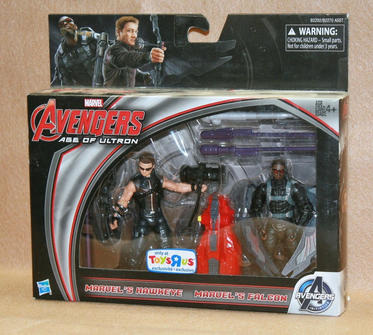 MARVEL AVENGERS AGE OF ULTRON HAWKEYE & FALCON 2 PACK TOYS R