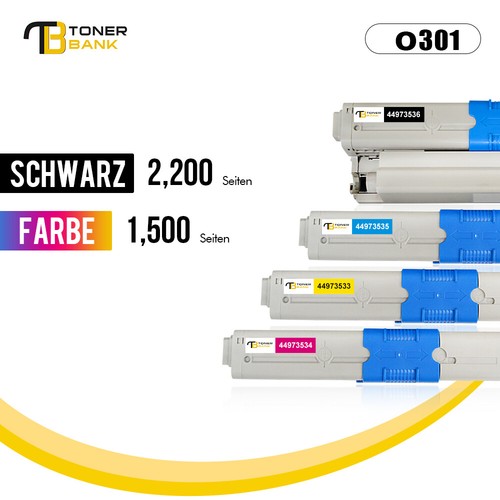 5 toners XXL compatibles pour OKI C301DN C321DN MC332DN MC342DN MC342DNW C301 C321 - Photo 2/11