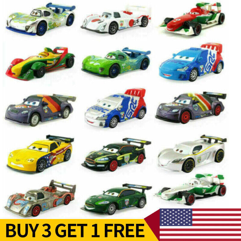 DISNEY PIXAR CARS DIECAST TOY CAR CARS 2 RACER U.K - U.S.A BOY Christmas GIFT US