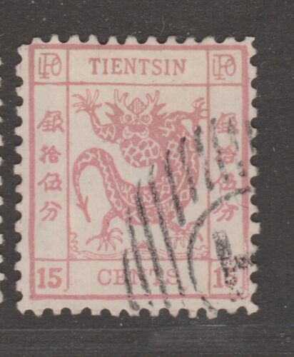 1890s CHINA Tientsin local 15c Rose Dragon CHAN LWT#6 - Picture 1 of 1