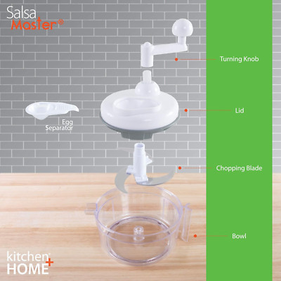 Salsa Maker, Food Chopper, Mixer and Blender -  Manual Food Processor
