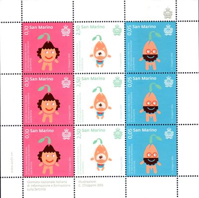 2016 San Marino Fertility Day MNH** Sheets