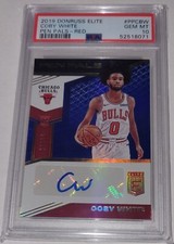 COBY WHITE 2019 PANINI ELITE AUTO ROOKIE AUTOGRAPH PEN PALS CARD #27/35 PSA 10!