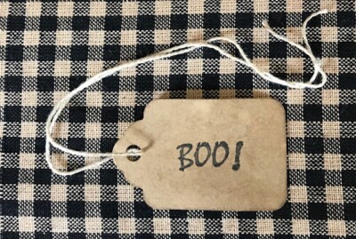 50 LARGE Coffee Stained Primitive Antique Store Price Gift Hang Tags Lot
