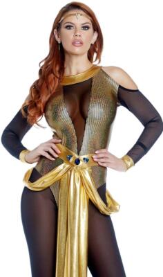 green emerald velvet dress Cleopatra Costume Gold Extra Small (XS) main image 0