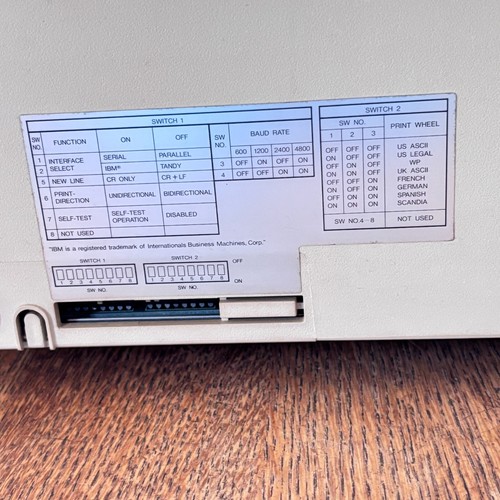 VINTAGE TANDY DAISY WHEEL PRINTER DWP 230 COMPUTING - POWERS UP - Afbeelding 9 van 16