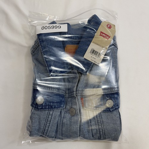 Levi’s Trucker Jean Jacket Girl's XL Age 13-15 Inside Out 90’s Two Toned Denim - Picture 12 of 12