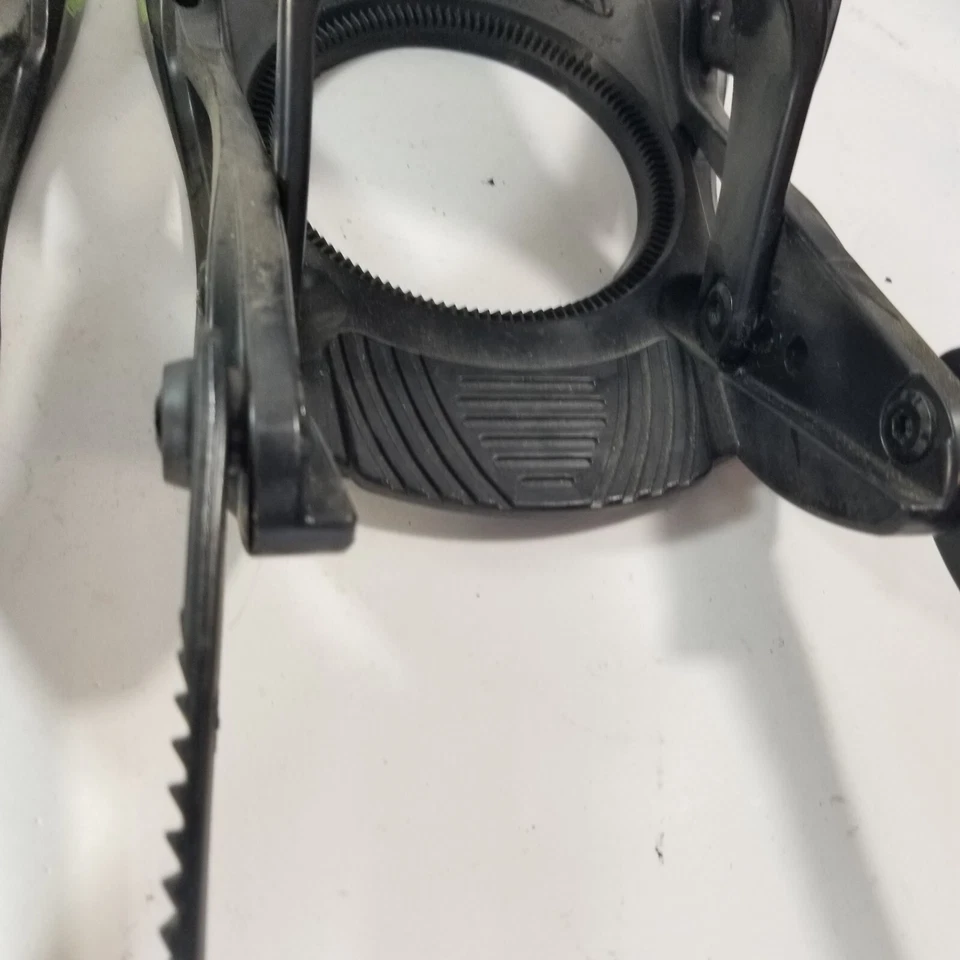 Fijaciones de snowboard retro Sims verde negro equipo deportivo Foto 3 de 4