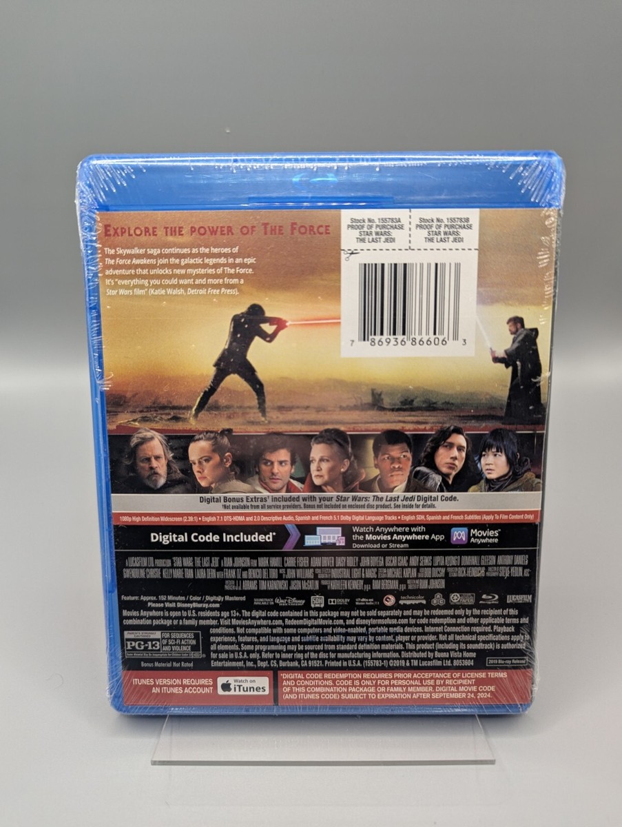 Sealed! Star Wars: Episode VIII: the Last Jedi (Blu-ray, 2017)