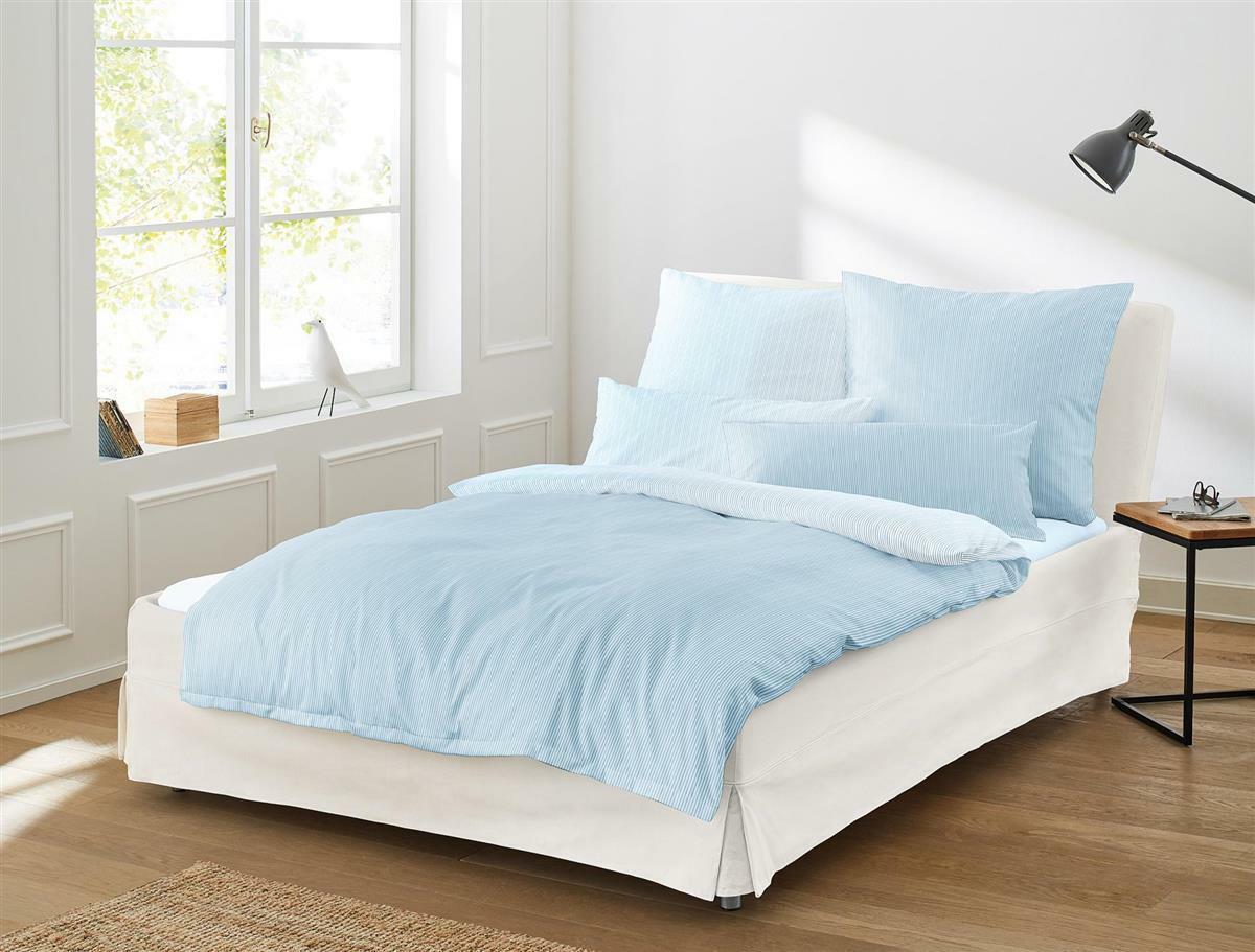 Irisette Mako Satin Bettwäsche 2 tlg 135x200 80x80 Linea 8021-22 sky Irisette Mako Satin Bettwäsche 2 tlg 135x200 80x80 Linea 8021-22 sky