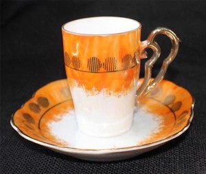 Vintage Lusterware demitasse Tea Cup And Saucer