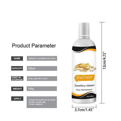 Limpiador de joyas 50/100 ml líquido plata oro cuidado solución limpieza pendiente caliente - Imagen 11 de 15