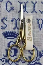 French Sajou Embroidery Scissors Magny Double Ball-Tipped Gilded