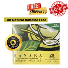 Banaba Herbal Tea  20 Tea Bags - All Natural Caffeine Free