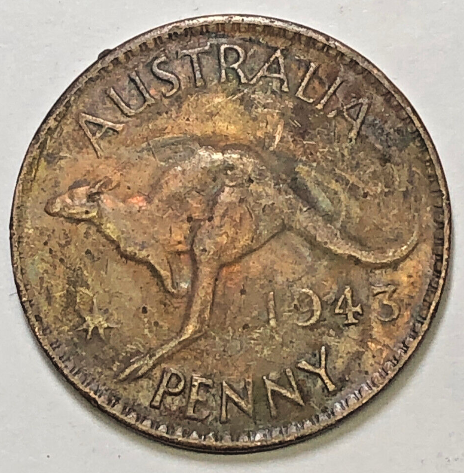 セール！ジョージ６世 1943年 オーストラリア 1 ペニー銅貨 セール！ジョージ6世 1943年 オーストラリア 1 ペニー銅貨