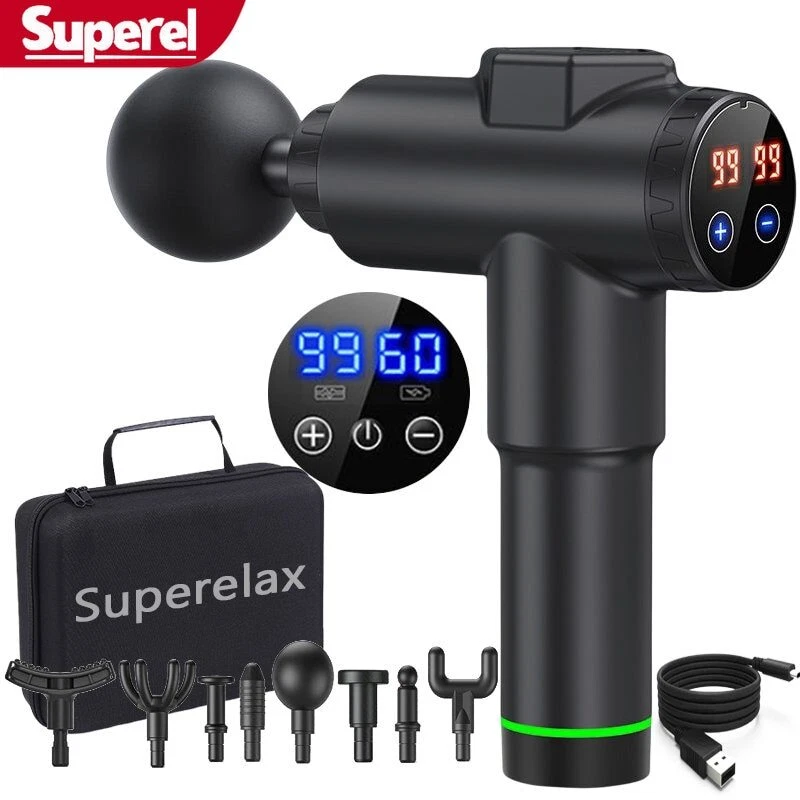 LCD Screen Fascia Gun Massage Gun Back and Neck Massager Muscle