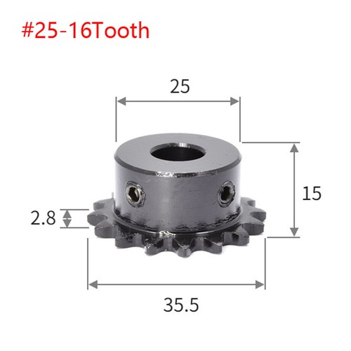 04C Roller Chain Drive Sprocket With Step 10-30T Pitch 1/4" 6.35mm For #25 Chain - Picture 12 of 24