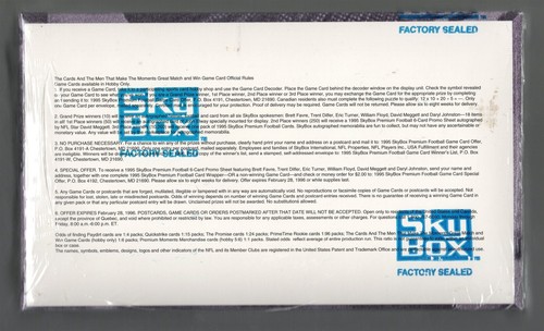 1995 SkyBox PREMIUM NFL FOOTBALL 36 Pack (10 Cards Per) HOBBY Factory SEALED BOX - Picture 2 of 4