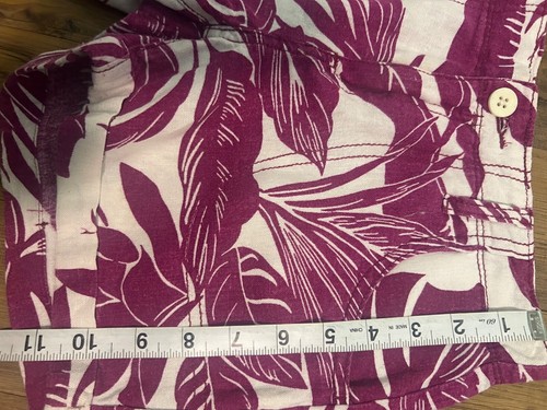 Old Navy Everyday Floral Linen Rayon Adjustable Waist Shorty Shorts Girl 12 - Picture 5 of 6