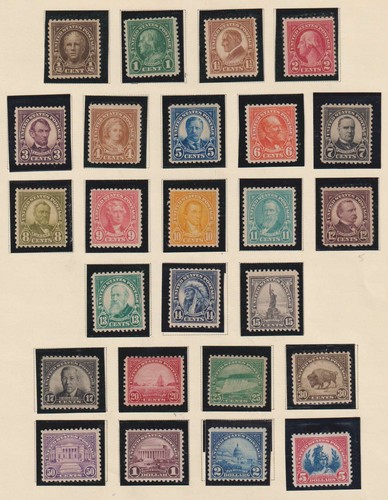 E3402: US #551-573, #622-23 Mint, OG, VLH/H; CV 460 $ H