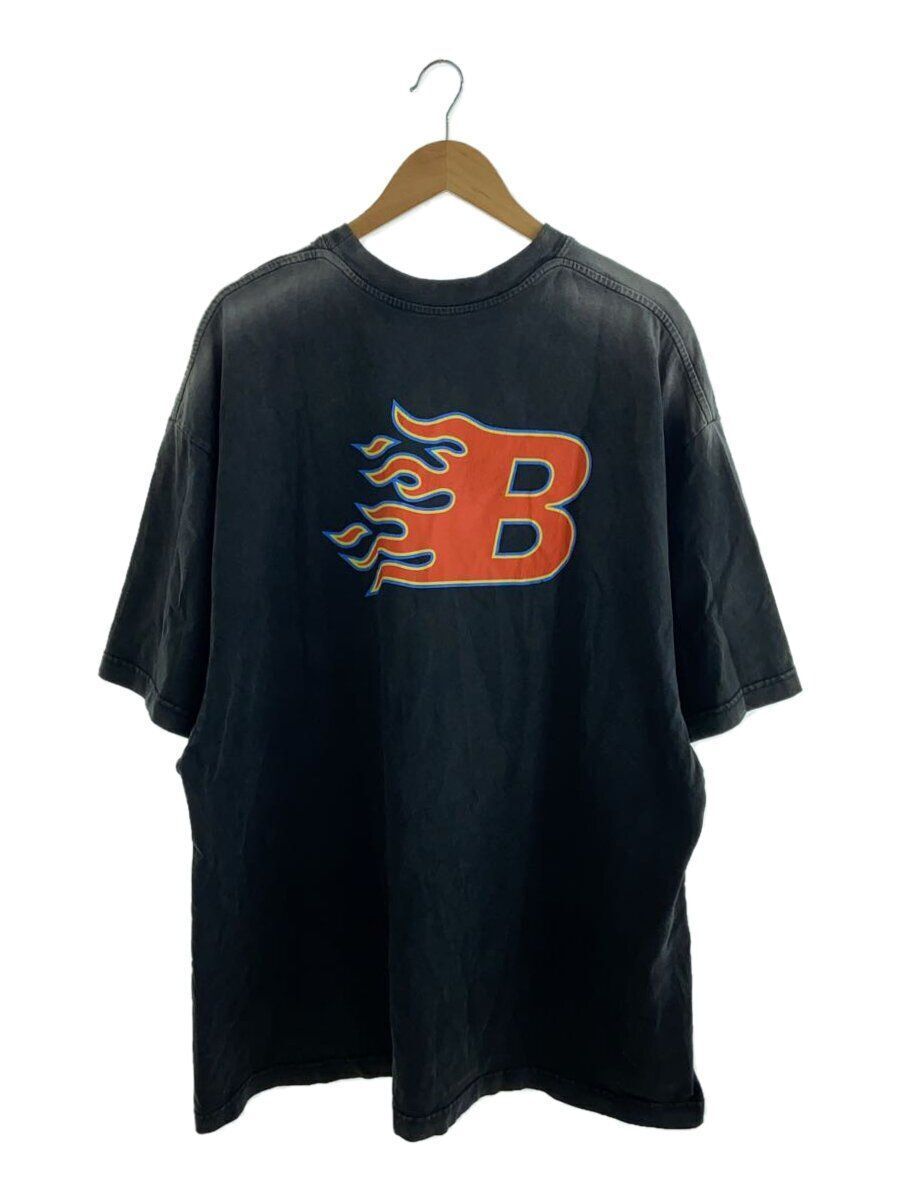 BALENCIAGA T-SHIRT 21SS FLAME TEE L COTTON Black 656978 BALENCIAGA T-SHIRT 21SS FLAME TEE L COTTON Black 656978