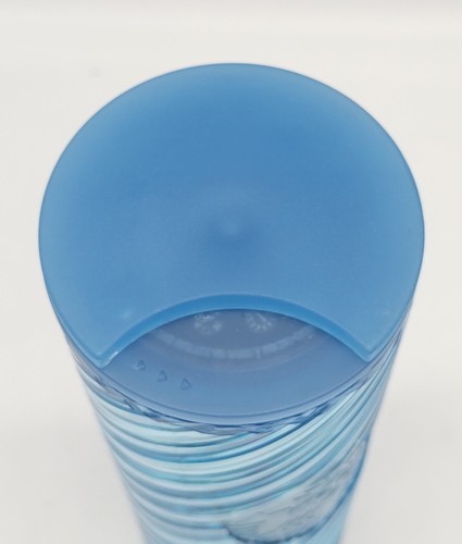 Starbucks Grande Artic Blue Swirl Ridge Tumbler 16oz Fun Glasses SB Stickers - Picture 10 of 18
