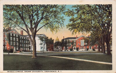 Middle Campus Brown University Providence Rhode Island Vtg Postcard CP371