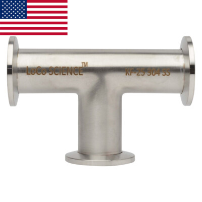 KF-25 NW-25 Tee Vacuum Fitting SS304 Stainless LoCo SCIENCE!!