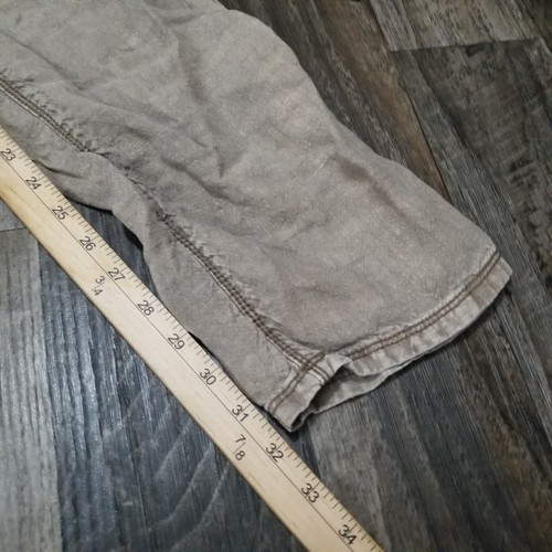 Baird McNutt Linen Pants Mens 32x34 Brown Murano Straight Leg 100% Linen Casual - Picture 6 of 13