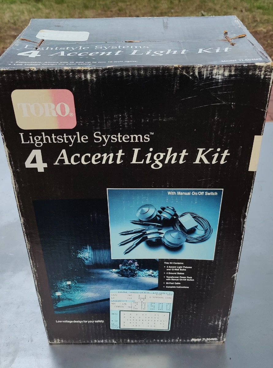 Toro Lightstyle Low Voltage Landscape Lighting 4 Light Kit Set