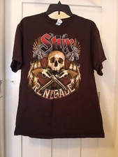 STYX Renegade 2014 North American Tour Concert Shirt Tour Dates on Back Size L