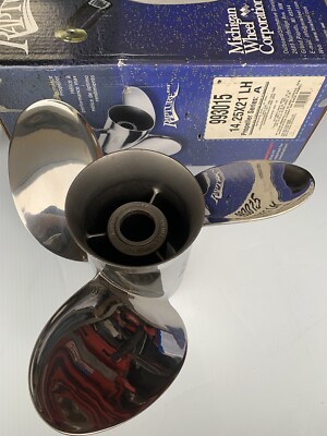 *New* LH 14 1/4'' X 21 Stainless Prop - Mercury, Yamaha, Evinrude, Volvo, #993015